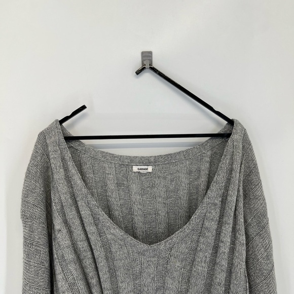 Garage Ribbed Knit V Neck Long Sleeve Cropped Relaxed Sweater Bundle Of 2 - Picture 1 of 9